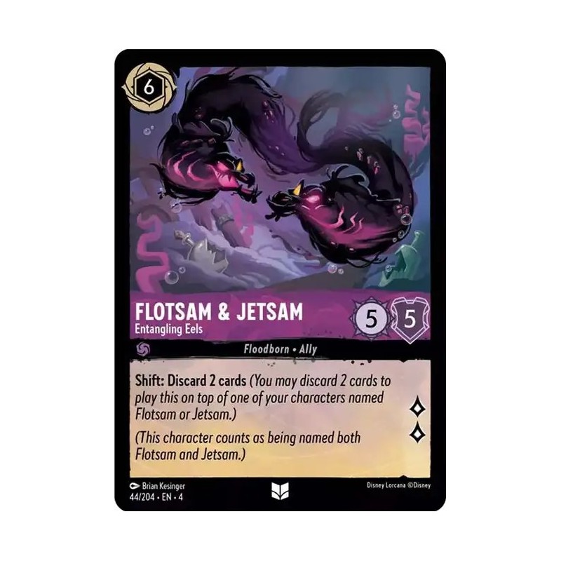 Carta Flotsam & Jetsam - Entangling Eels Disney Lorcana #044/204·EN·4 Carta Flotsam & Jetsam - Entangling Eels Disney Lorcana #044/204·EN·4