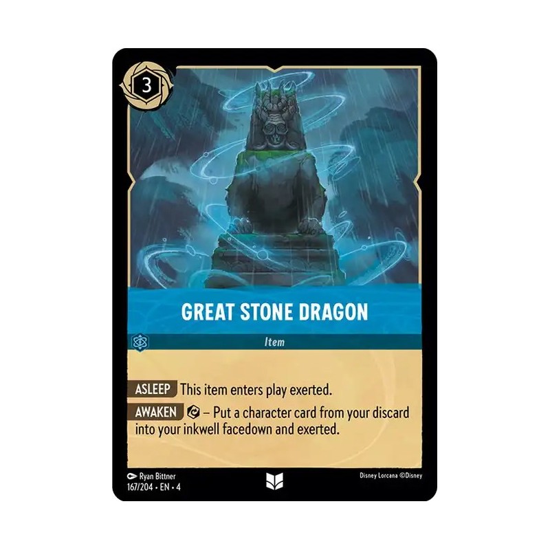 Carta Great Stone Dragon | Disney Lorcana #167/204·EN·4 Carta Great Stone Dragon | Disney Lorcana #167/204·EN·4