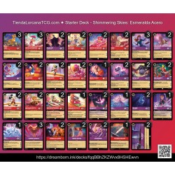 Mazo de Inicio Amatista-Rubi Shimmering Skies Disney Lorcana en INGLÉS