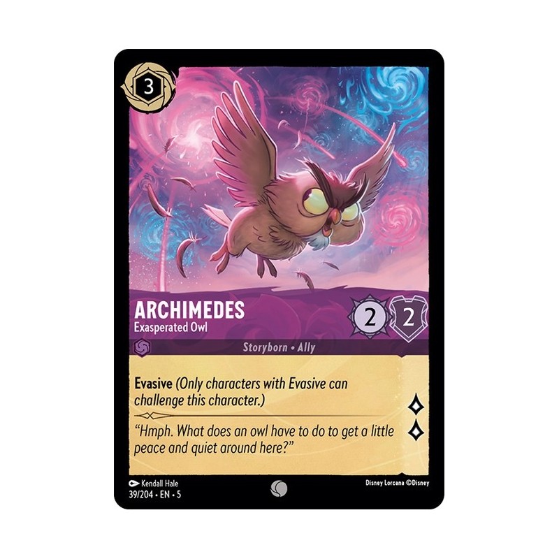 Carta Archimedes - Exasperated Owl | Disney Lorcana #039/204·EN·5 Carta Archimedes - Exasperated Owl | Disney Lorcana #039/204·EN·5
