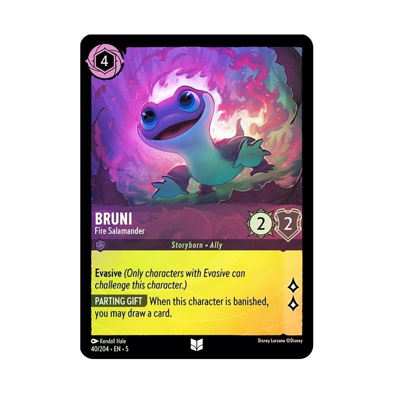 Carta Foil Bruni - Fire Salamander | Disney Lorcana #040/204·EN·5 Carta Foil Bruni - Fire Salamander | Disney Lorcana #040/204·EN·5