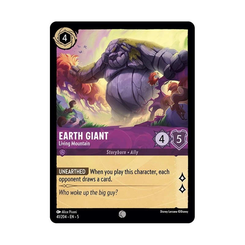 Carta Earth Giant - Living Mountain | Disney Lorcana #041/204·EN·5 Carta Earth Giant - Living Mountain | Disney Lorcana #041/204·EN·5