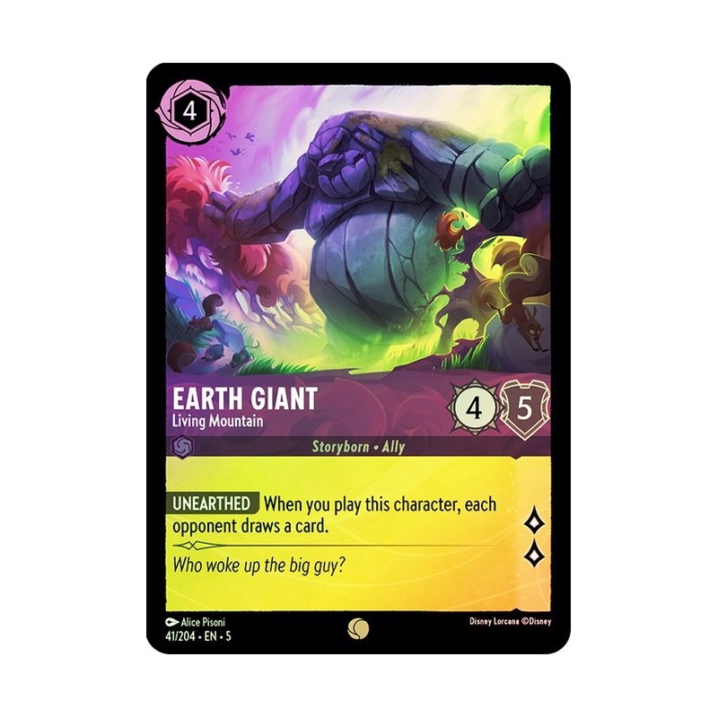 Carta Foil Earth Giant - Living Mountain | Disney Lorcana 041/204·EN·5 Carta Foil Earth Giant - Living Mountain | Disney Lorcana 041/204·EN·5