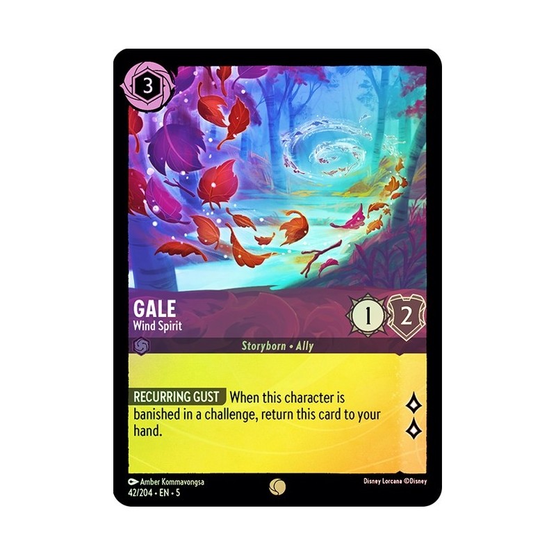 Carta Foil Gale - Wind Spirit | Disney Lorcana #042/204·EN·5 Carta Foil Gale - Wind Spirit | Disney Lorcana #042/204·EN·5