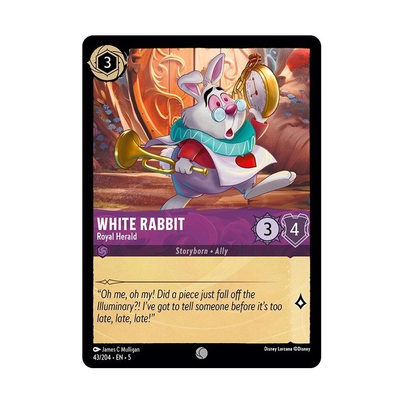 Carta White Rabbit - Royal Herald | Disney Lorcana #043/204·EN·5 Carta White Rabbit - Royal Herald | Disney Lorcana #043/204·EN·5