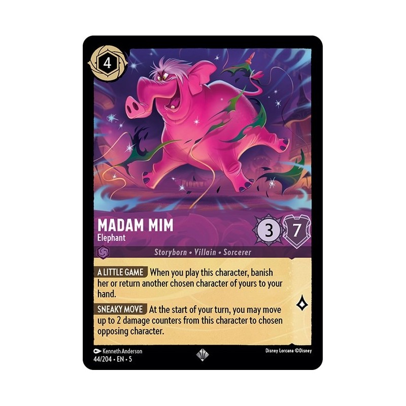 Carta Madam Mim - Elephant | Disney Lorcana #044/204·EN·5 Carta Madam Mim - Elephant | Disney Lorcana #044/204·EN·5
