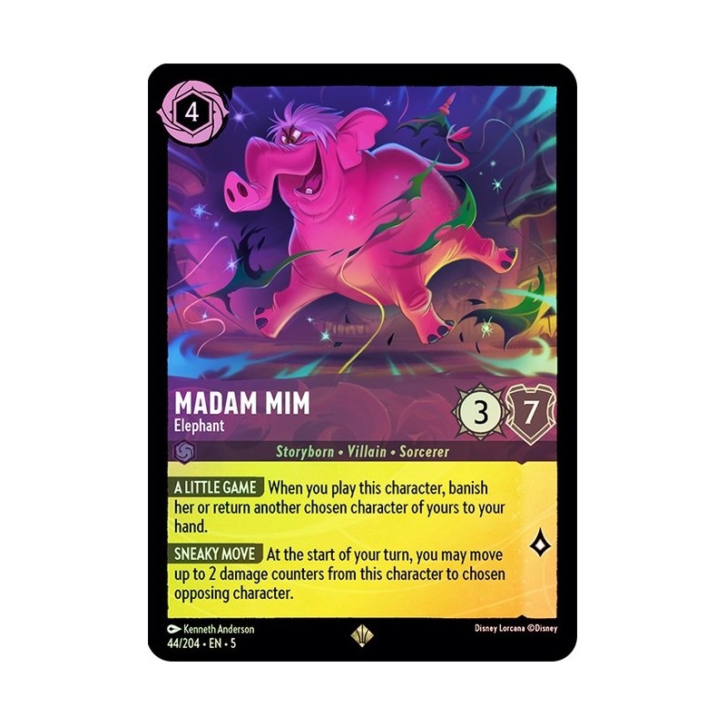 Carta Foil Madam Mim - Elephant | Disney Lorcana #044/204·EN·5 Carta Foil Madam Mim - Elephant | Disney Lorcana #044/204·EN·5