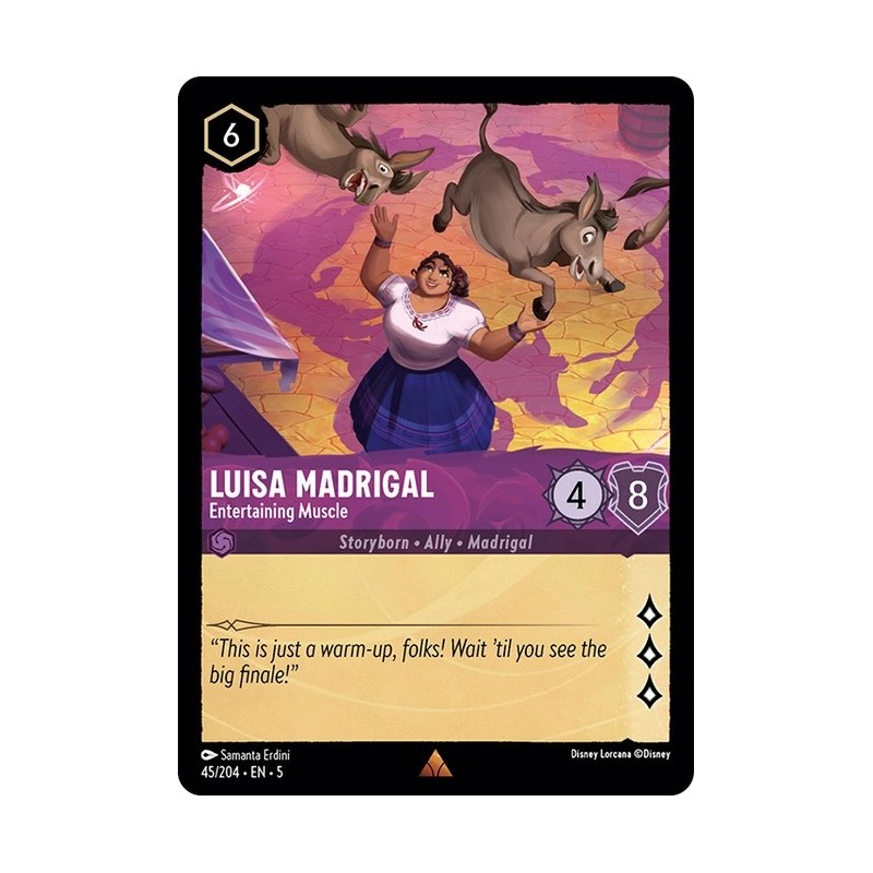 Carta Luisa Madrigal - Entertaining Muscle | Lorcana #045/204·EN·5 Carta Luisa Madrigal - Entertaining Muscle | Lorcana #045/204·EN·5