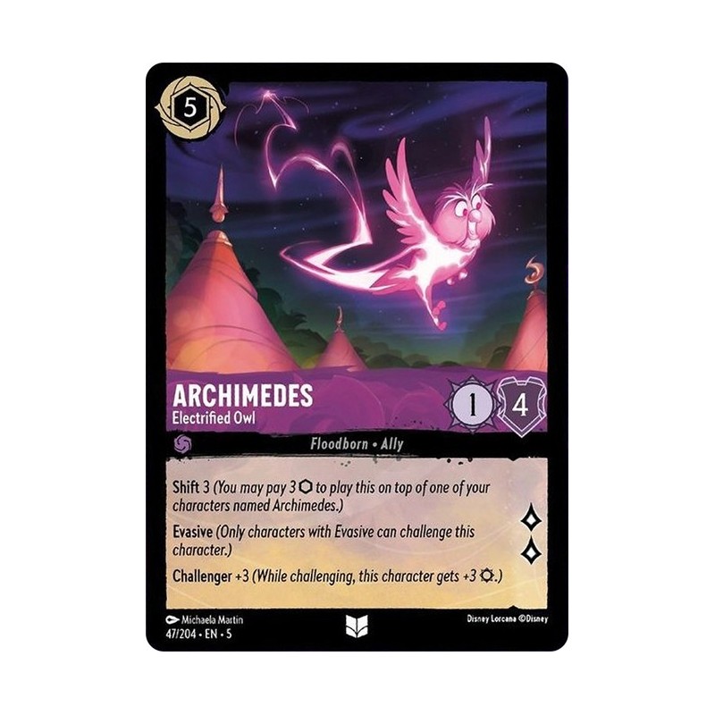 Carta Archimedes - Electrified Owl | Disney Lorcana #047/204·EN·5 Carta Archimedes - Electrified Owl | Disney Lorcana #047/204·EN·5