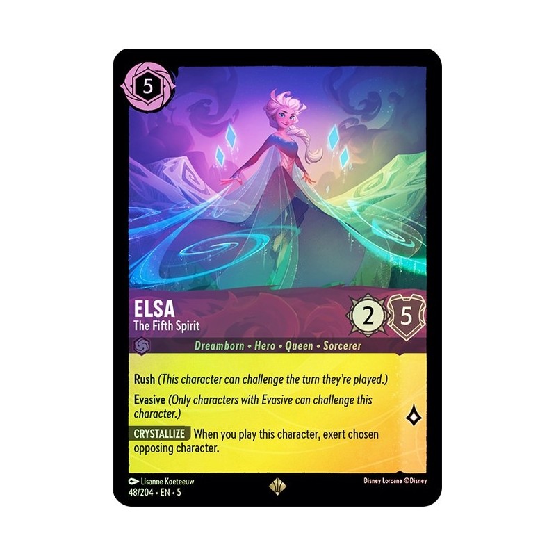 Carta Foil Elsa - The Fifth Spirit | Disney Lorcana #048/204·EN·5 Carta Foil Elsa - The Fifth Spirit | Disney Lorcana #048/204·EN·5