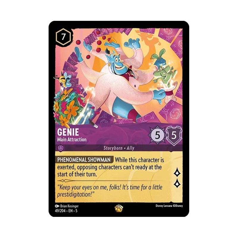 Carta Genie - Main Attraction | Disney Lorcana #049/204·EN·5 Carta Genie - Main Attraction | Disney Lorcana #049/204·EN·5
