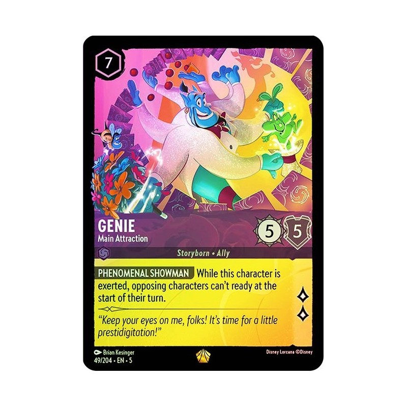 Carta Foil Genie - Main Attraction | Disney Lorcana #049/204·EN·5 Carta Foil Genie - Main Attraction | Disney Lorcana #049/204·EN·5