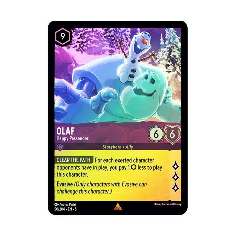 Carta Foil Olaf - Happy Passenger | Disney Lorcana #050/204·EN·5 Carta Foil Olaf - Happy Passenger | Disney Lorcana #050/204·EN·5