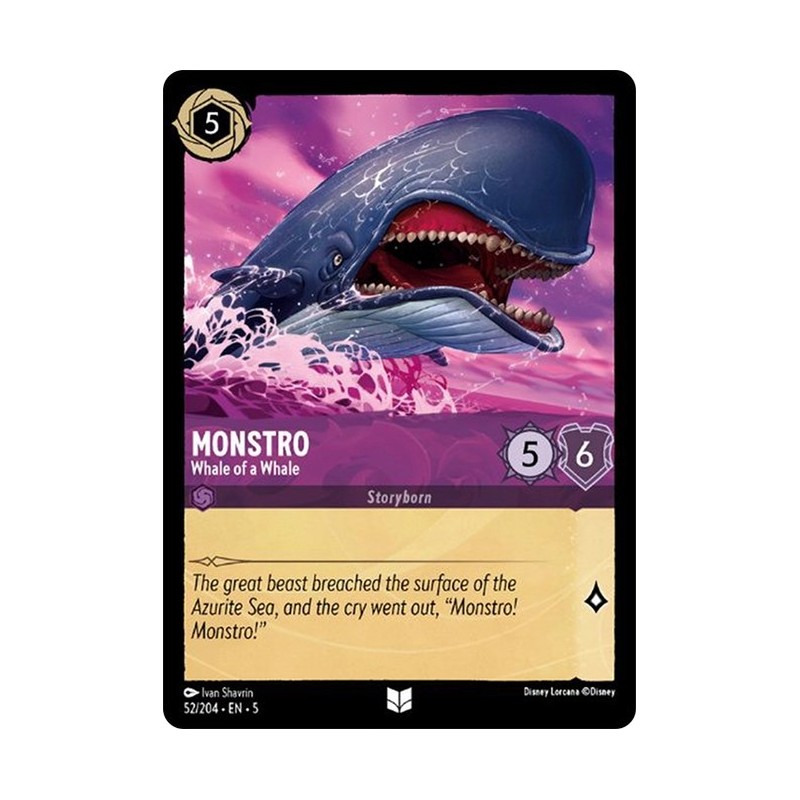Carta Monstro - Whale of a Whale | Disney Lorcana #052/204·EN·5 Carta Monstro - Whale of a Whale | Disney Lorcana #052/204·EN·5