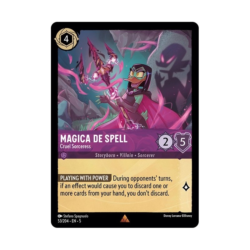 Carta Magica De Spell - Cruel Sorceress | Disney Lorcana #053/204·EN·5 Carta Magica De Spell - Cruel Sorceress | Disney Lorcana #053/204·EN·5