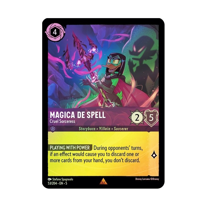 Carta Foil Magica De Spell - Cruel Sorceress | Lorcana #053/204·EN·5 Carta Foil Magica De Spell - Cruel Sorceress | Lorcana #053/204·EN·5