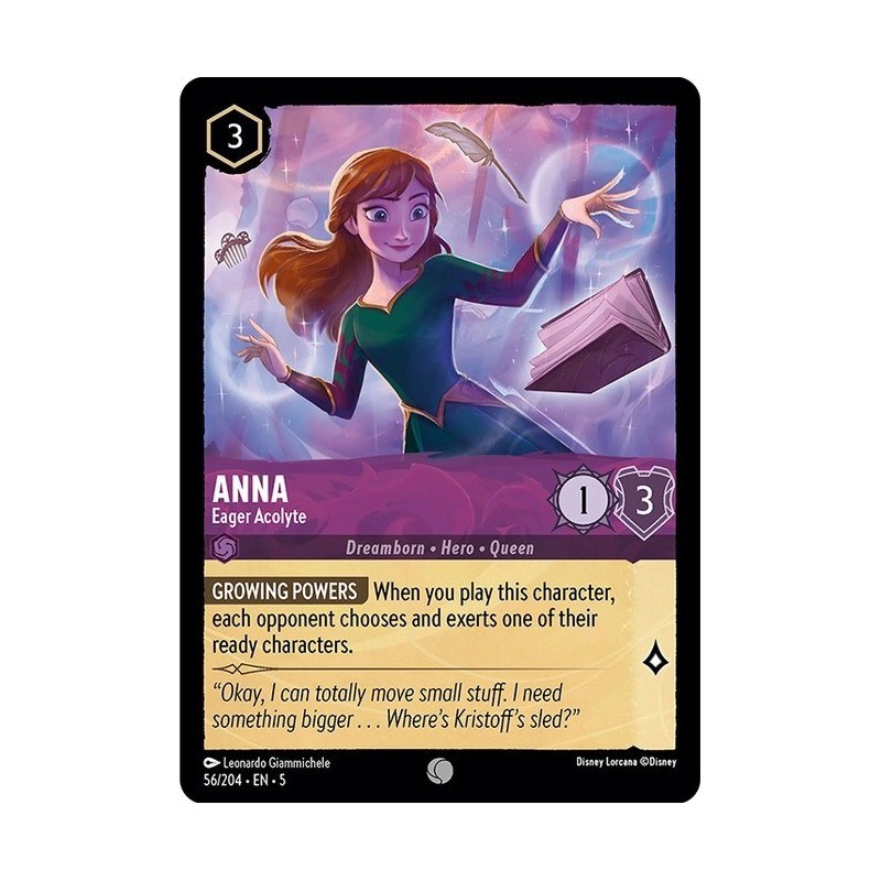Carta Anna - Eager Acolyte | Disney Lorcana #056/204·EN·5 Carta Anna - Eager Acolyte | Disney Lorcana #056/204·EN·5