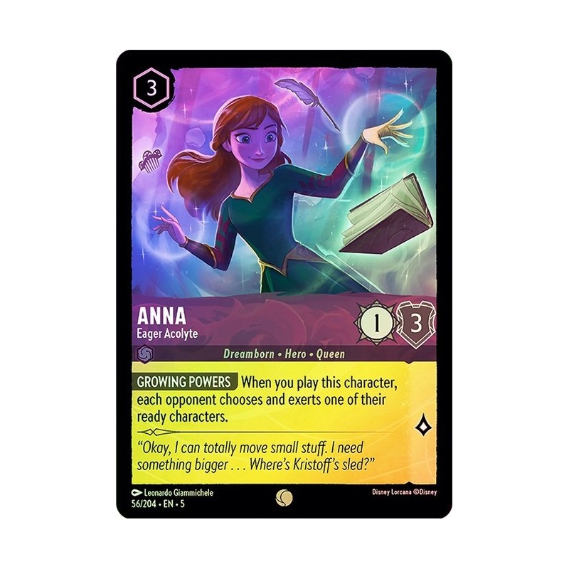 Carta Foil Anna - Eager Acolyte | Disney Lorcana #056/204·EN·5 Carta Foil Anna - Eager Acolyte | Disney Lorcana #056/204·EN·5