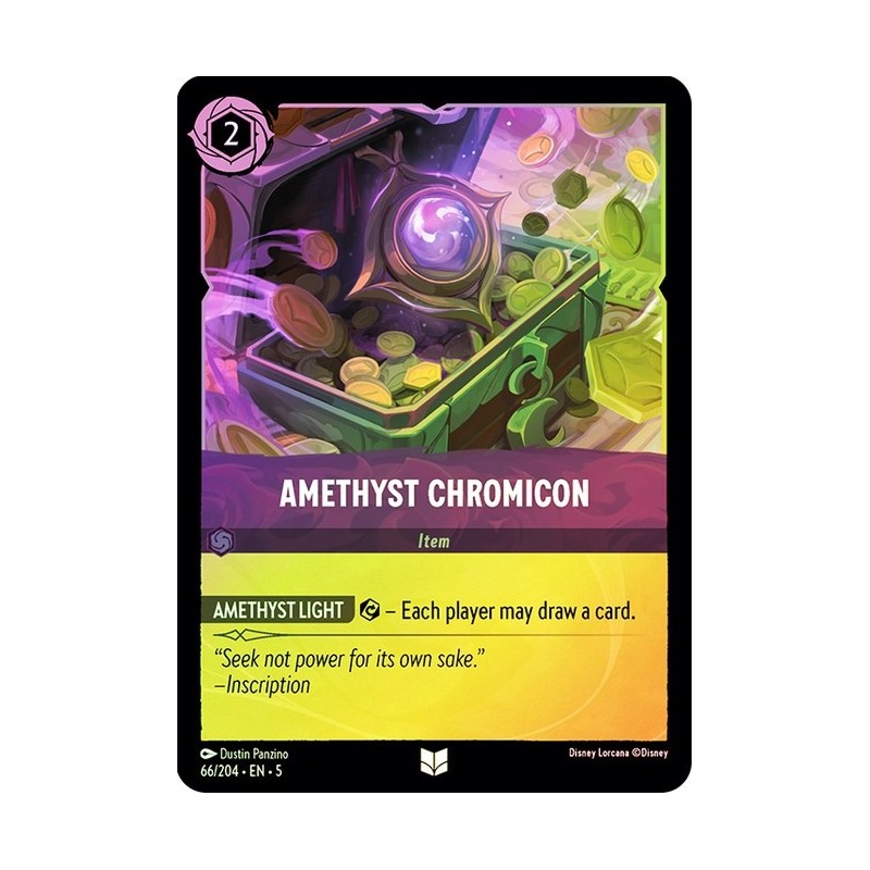 Carta Foil Amethyst Chromicon | Disney Lorcana #066/204·EN·5 Carta Foil Amethyst Chromicon | Disney Lorcana #066/204·EN·5