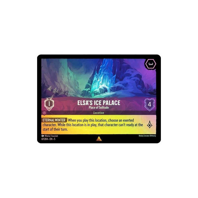 Carta Foil Elsa's Ice Palace - Place of Solitude Lorcana #067/204·EN·5 Carta Foil Elsa's Ice Palace - Place of Solitude Lorcana #067/204·EN·5
