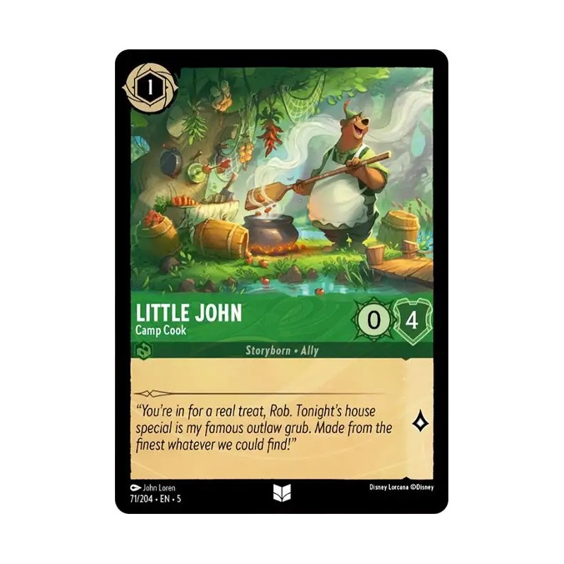 Carta Little John - Camp Cook | Disney Lorcana #071/204·EN·5 Carta Little John - Camp Cook | Disney Lorcana #071/204·EN·5