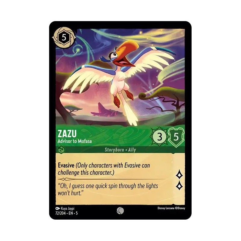 Carta Zazu - Advisor to Mufasa | Disney Lorcana #072/204·EN·5