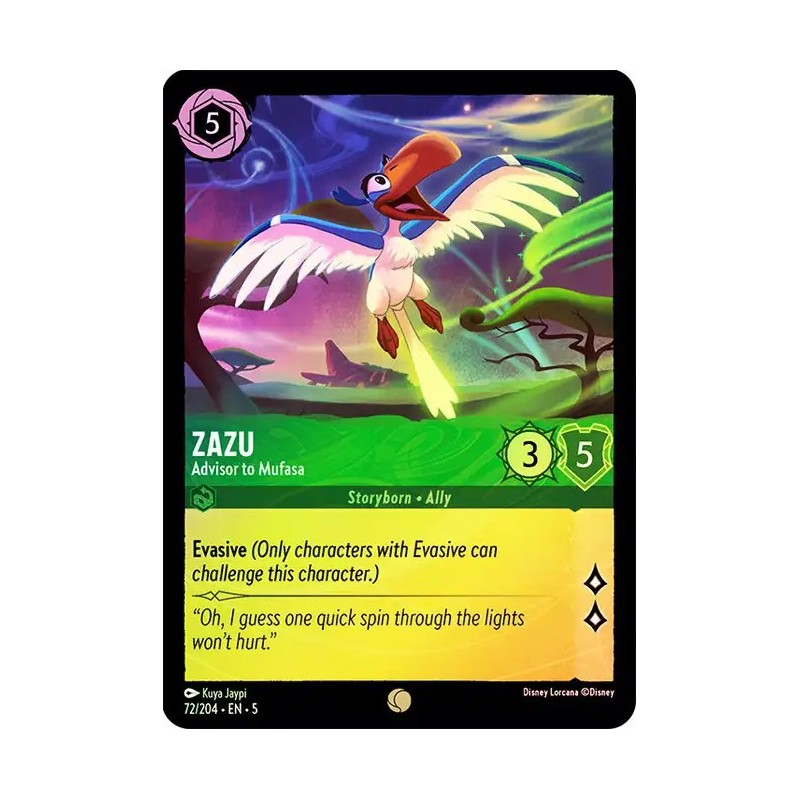 Carta Foil Zazu - Advisor to Mufasa | Disney Lorcana #072/204·EN·5