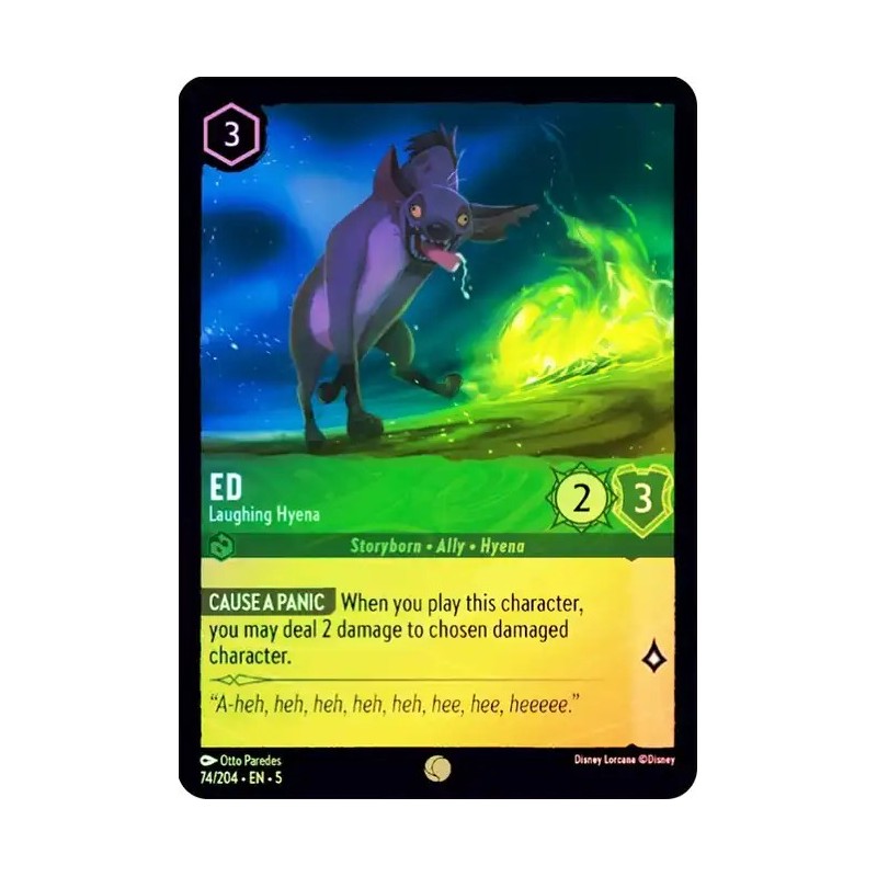 Carta Foil Ed - Laughing Hyena | Disney Lorcana #074/204·EN·5