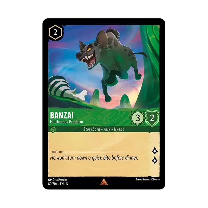 Carta Banzai - Gluttonous Predator | Disney Lorcana #080/204·EN·5 Carta Banzai - Gluttonous Predator | Disney Lorcana #080/204·EN·5