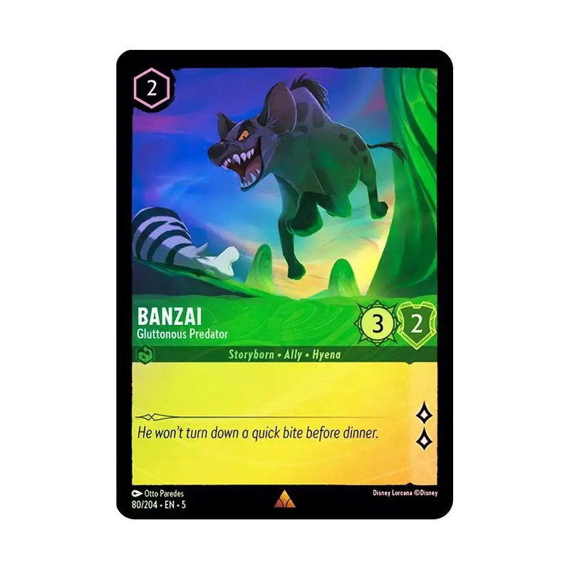 Carta Foil Banzai - Gluttonous Predator | Disney Lorcana #080/204·EN·5 Carta Foil Banzai - Gluttonous Predator | Disney Lorcana #080/204·EN·5