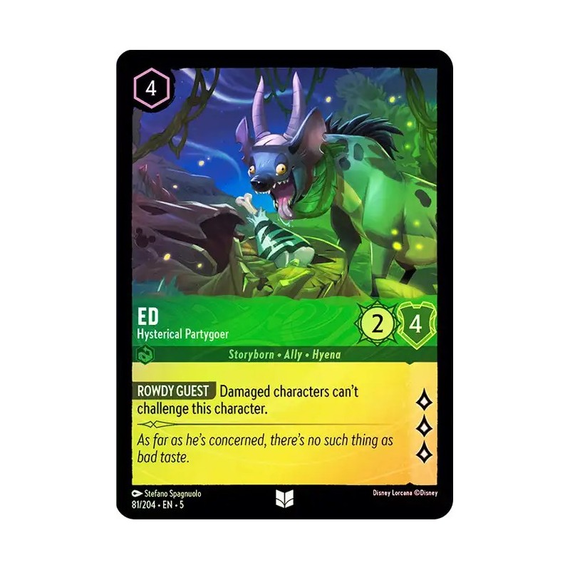 Carta Foil Ed - Hysterical Partygoer | Disney Lorcana #081/204·EN·5 Carta Foil Ed - Hysterical Partygoer | Disney Lorcana #081/204·EN·5