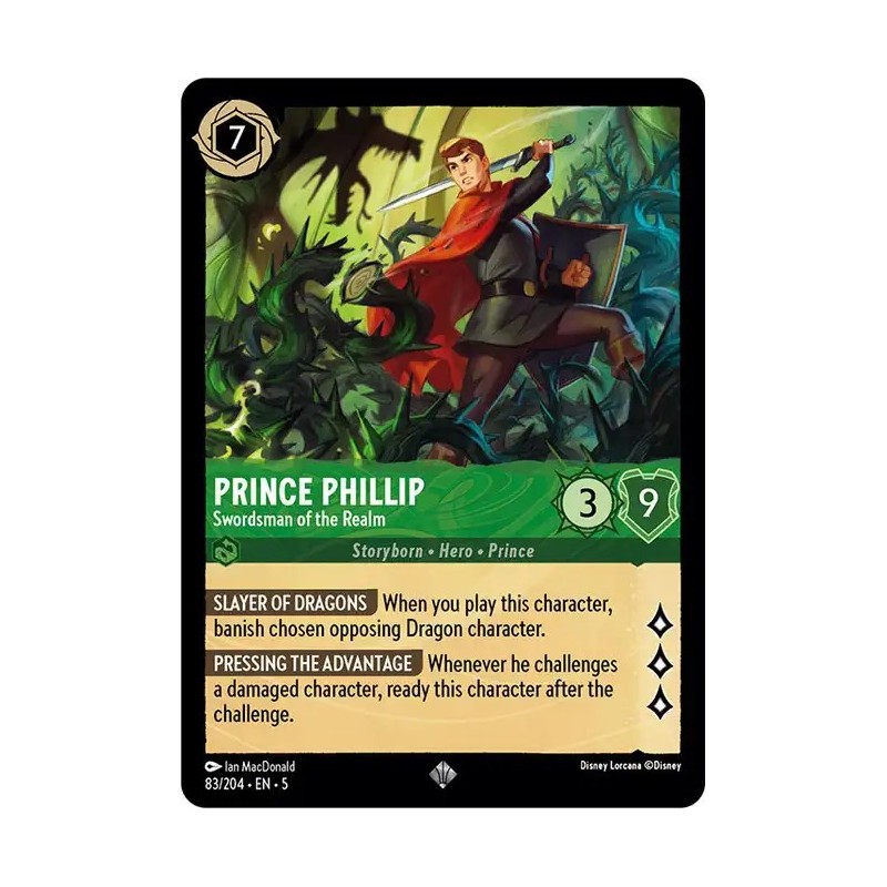 Carta Prince Phillip - Swordsman of the Realm | Lorcana #083/204·EN·5 Carta Prince Phillip - Swordsman of the Realm | Lorcana #083/204·EN·5