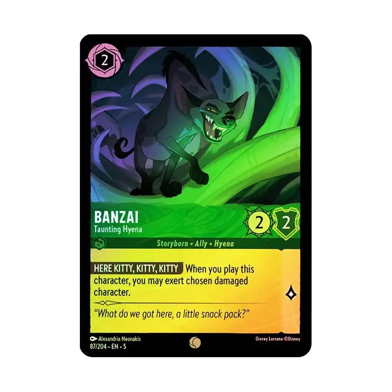 Carta Foil Banzai - Taunting Hyena | Disney Lorcana #087/204·EN·5 Carta Foil Banzai - Taunting Hyena | Disney Lorcana #087/204·EN·5