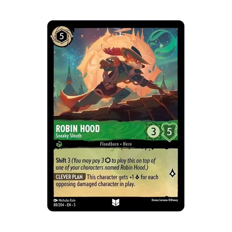 Carta Robin Hood - Sneaky Sleuth | Disney Lorcana #088/204·EN·5 Carta Robin Hood - Sneaky Sleuth | Disney Lorcana #088/204·EN·5