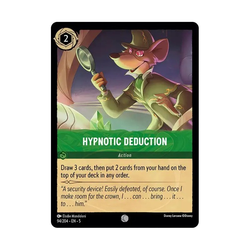 Carta Hypnotic Deduction | Disney Lorcana #094/204·EN·5 Carta Hypnotic Deduction | Disney Lorcana #094/204·EN·5