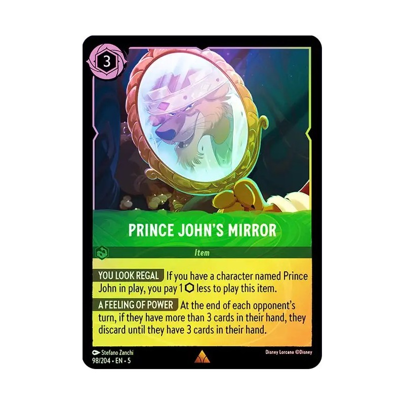 Carta Foil Prince John's Mirror | Disney Lorcana #098/204·EN·5 Carta Foil Prince John's Mirror | Disney Lorcana #098/204·EN·5