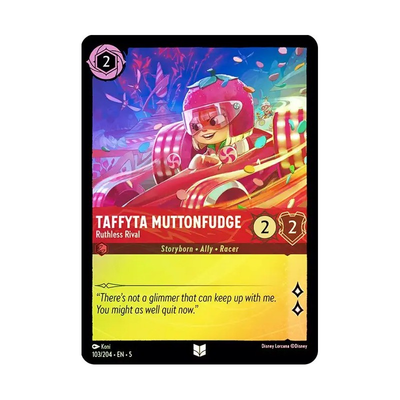 Carta Foil Taffyta Muttonfudge - Ruthless Rival Lorcana #103/204·EN·5 Carta Foil Taffyta Muttonfudge - Ruthless Rival Lorcana #103/204·EN·5
