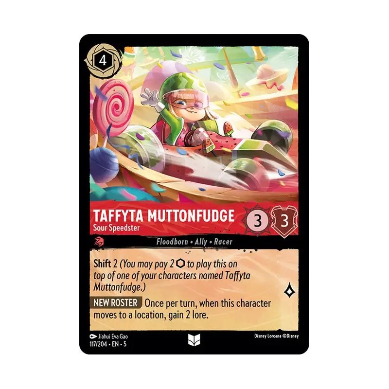 Carta Taffyta Muttonfudge - Sour Speedster | Lorcana #117/204·EN·5 Carta Taffyta Muttonfudge - Sour Speedster | Lorcana #117/204·EN·5