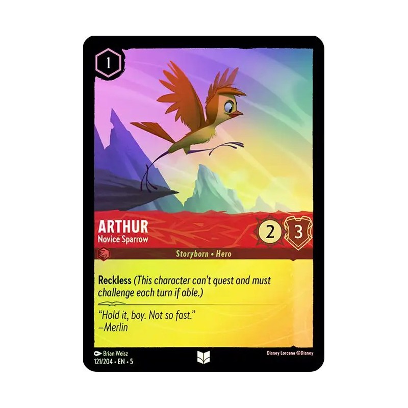 Carta Foil Arthur - Novice Sparrow | Disney Lorcana #121/204·EN·5 Carta Foil Arthur - Novice Sparrow | Disney Lorcana #121/204·EN·5