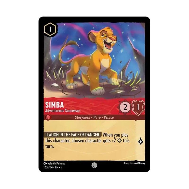 Carta Simba - Adventurous Successor | Disney Lorcana #125/204·EN·5 Carta Simba - Adventurous Successor | Disney Lorcana #125/204·EN·5