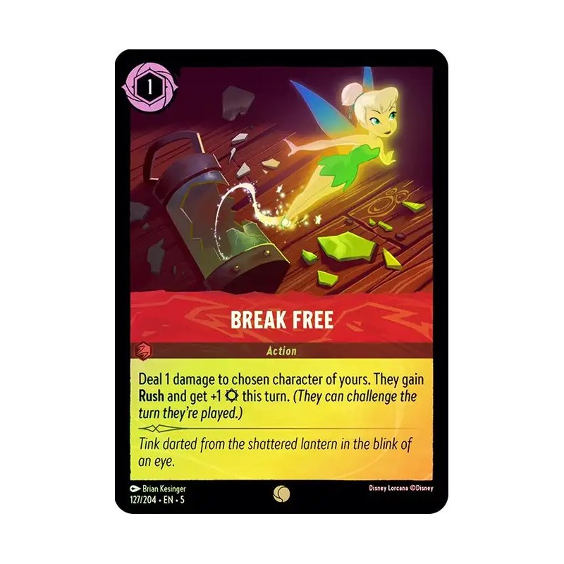 Carta Foil Break Free | Disney Lorcana #127/204·EN·5 Carta Foil Break Free | Disney Lorcana #127/204·EN·5