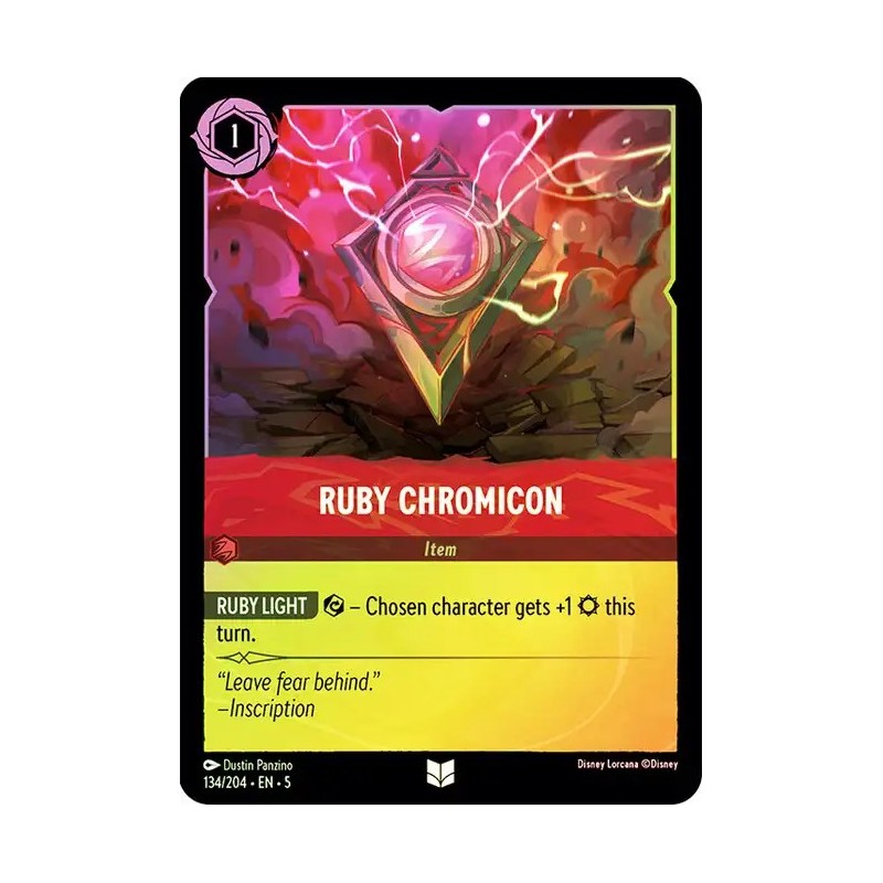 Carta Foil Ruby Chromicon | Disney Lorcana #134/204·EN·5 Carta Foil Ruby Chromicon | Disney Lorcana #134/204·EN·5