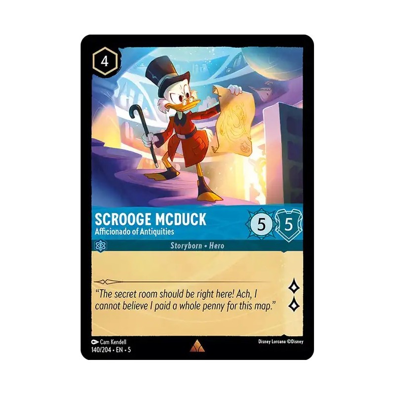 Carta Scrooge McDuck - Afficionado of Antiquities | #140/204·EN·5 Carta Scrooge McDuck - Afficionado of Antiquities | #140/204·EN·5