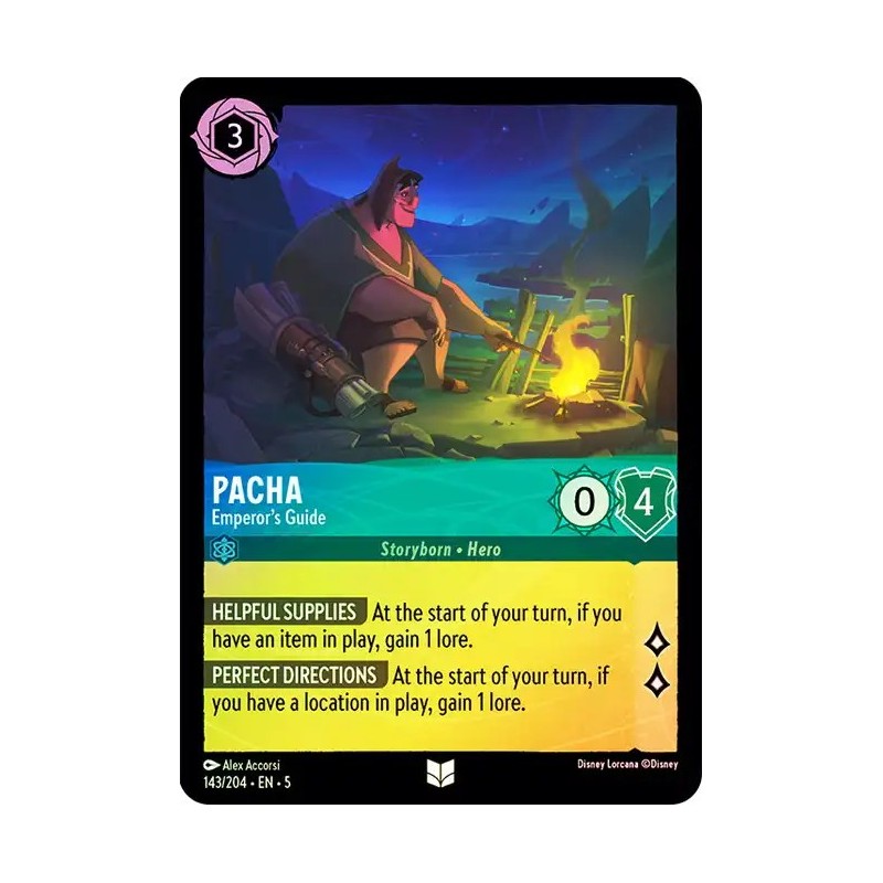 Carta Foil Pacha - Emperor's Guide | Disney Lorcana #143/204·EN·5 Carta Foil Pacha - Emperor's Guide | Disney Lorcana #143/204·EN·5