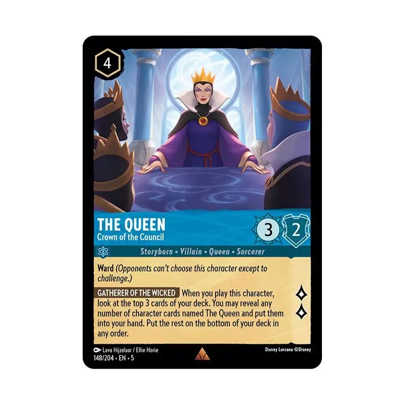 Carta The Queen - Crown of the Council | Disney Lorcana #148/204·EN·5 Carta The Queen - Crown of the Council | Disney Lorcana #148/204·EN·5
