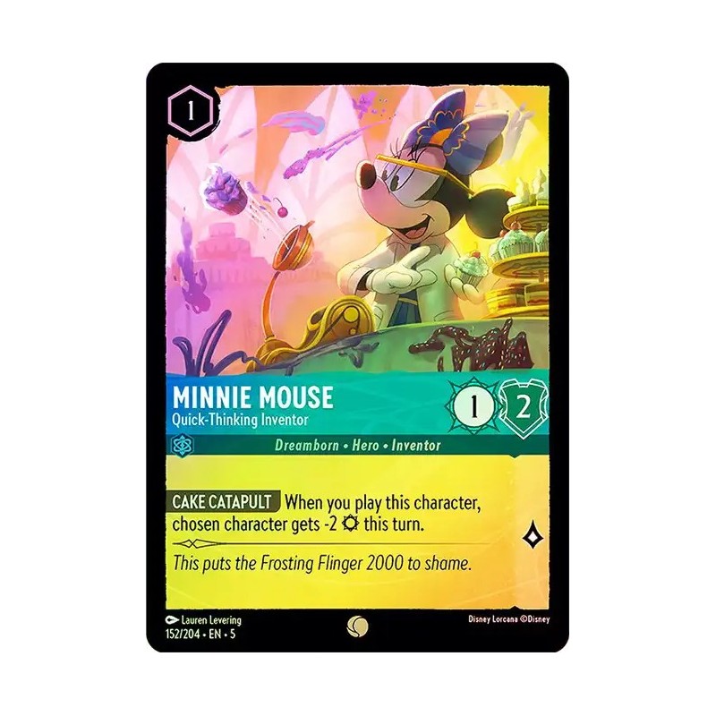 Carta Foil Minnie Mouse - Quick-Thinking Inventor Lorcana 152/204·EN·5 Carta Foil Minnie Mouse - Quick-Thinking Inventor Lorcana 152/204·EN·5
