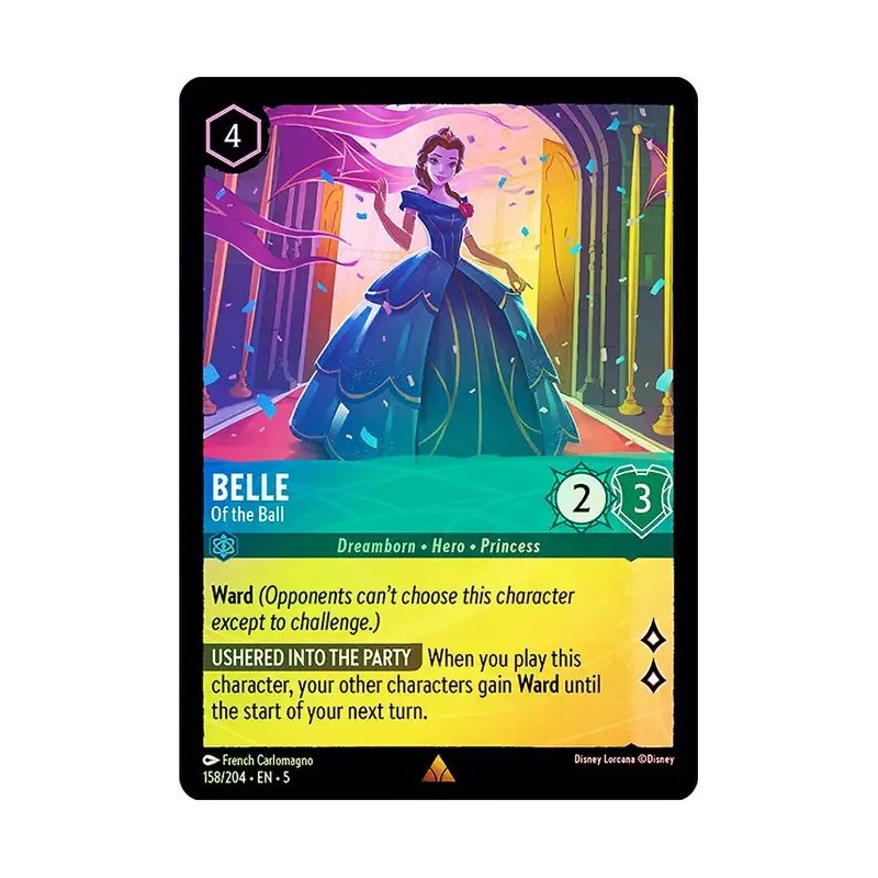 Carta Foil Belle - Of the Ball | Disney Lorcana #158/204·EN·5 Carta Foil Belle - Of the Ball | Disney Lorcana #158/204·EN·5
