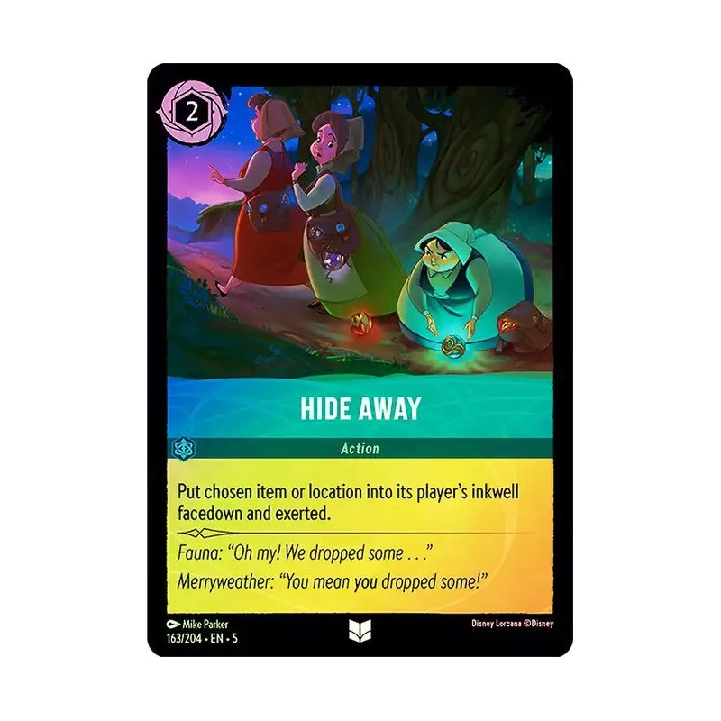 Carta Foil Hide Away | Disney Lorcana #163/204·EN·5 Carta Foil Hide Away | Disney Lorcana #163/204·EN·5