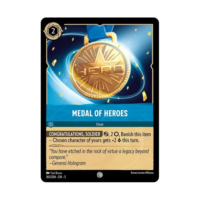 Carta Medal of Heroes | Disney Lorcana #165/204·EN·5 Carta Medal of Heroes | Disney Lorcana #165/204·EN·5
