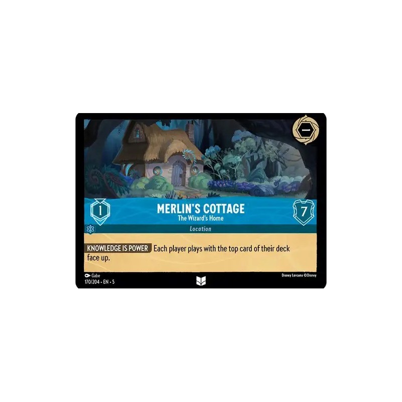 Carta Merlin's Cottage - The Wizard's Home Disney Lorcana 170/204·EN·5 Carta Merlin's Cottage - The Wizard's Home Disney Lorcana 170/204·EN·5